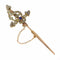 Broche Broche épée vintage en or rouge 18k, argent, diamants et saphir 58 Facettes 21309-0733