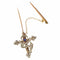 Broche Broche épée vintage en or rouge 18k, argent, diamants et saphir 58 Facettes 21309-0733