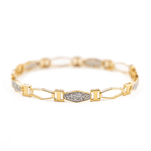 Bracelet Bracelet en or jaune 18 carats pavé de diamants 58 Facettes 2173029CN