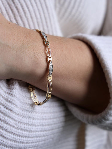 Bracelet Bracelet en or jaune 18 carats pavé de diamants 58 Facettes 2173029CN