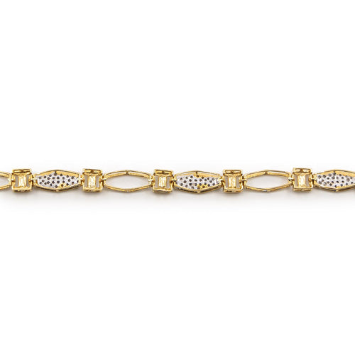 Bracelet Bracelet en or jaune 18 carats pavé de diamants 58 Facettes 2173029CN