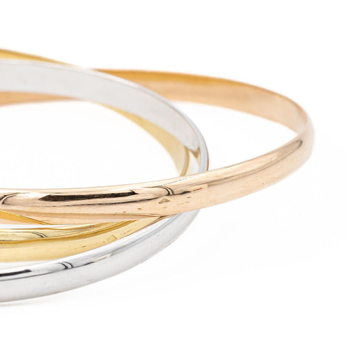 Bracelet Bracelet trois ors en or blanc, or jaune et or rose 18 carats 58 Facettes 2201733CN