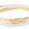 Bracelet Bracelet trois ors en or blanc, or jaune et or rose 18 carats 58 Facettes 2201733CN