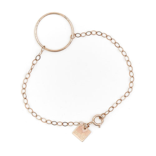 Bracelet Ginette NY Little Circle - Bracelet en or rose 18 carats 58 Facettes 2203309CN
