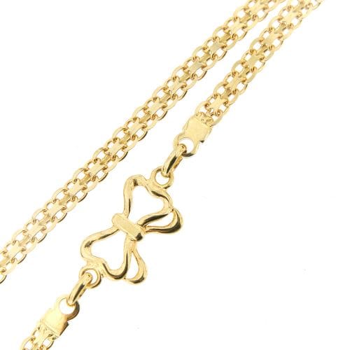 Collier Collier à nœuds en or jaune 18 kt, 42 cm 58 Facettes 22063