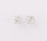 Boucles d'oreilles Paire de puces d’oreilles 4 griffes en or gris 18k et diamants 58 Facettes 1
