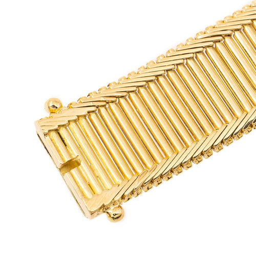 Bracelet Bracelet maille baguette en or jaune 18 carats 58 Facettes 2208745CN