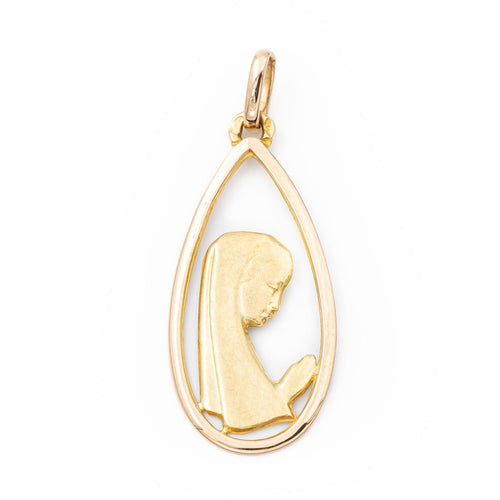 Pendentif Pendentif religieux Vierge Marie en or jaune 18 carats 58 Facettes 2210174CN