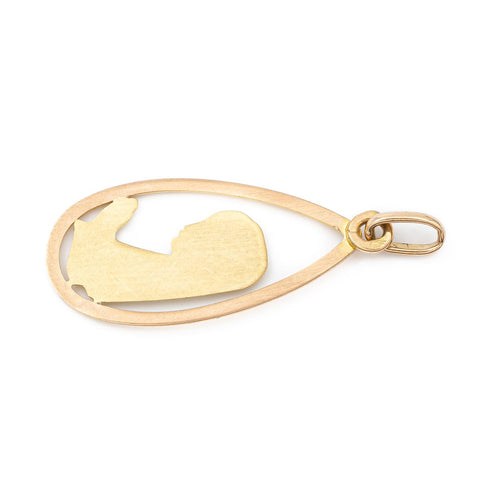 Pendentif Pendentif religieux Vierge Marie en or jaune 18 carats 58 Facettes 2210174CN