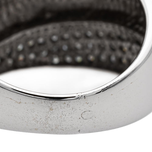 Bague 56 Bague bandeau en or blanc 18 carats sertie de diamants 58 Facettes 2217819CN