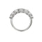 Bague 50 Bague alliance demi-éternité 7 diamants en or blanc 18 ct 58 Facettes 22213