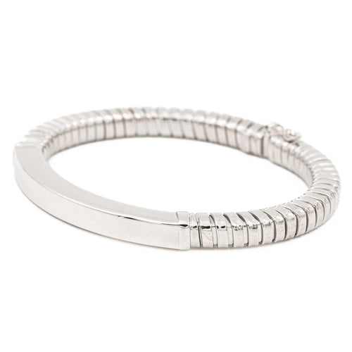 Bracelet Bracelet maille tubogas en or blanc 18 carats 58 Facettes 2231637CN