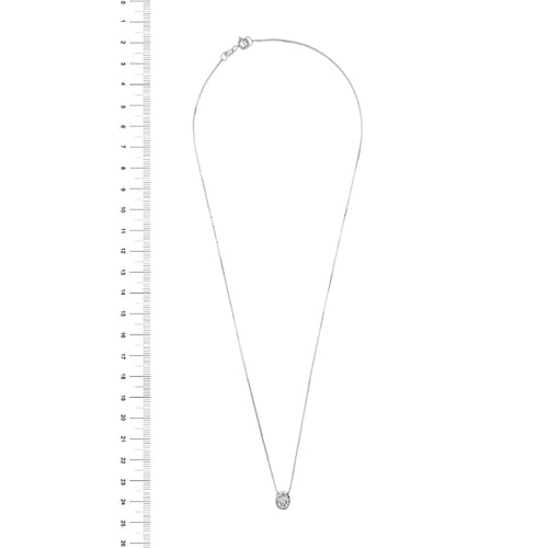 Collier Collier solitaire - Chaîne vénitienne en or blanc 18 ct et diamant 0,50 ct 58 Facettes 22378