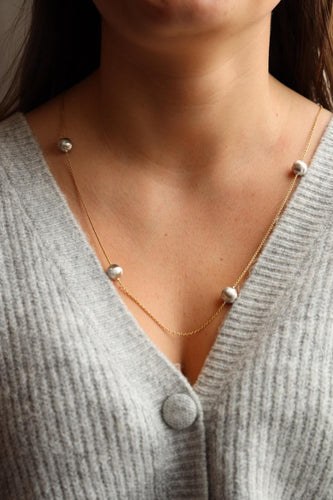 Collier Collier sautoir en or jaune et or blanc 18 carats 58 Facettes 2238631CN