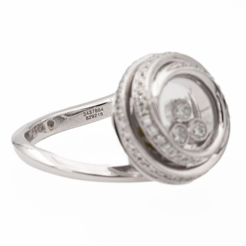 Bague 48 Chopard Happy Diamonds Emotion - Bague en or blanc et diamants 58 Facettes 2238633CN