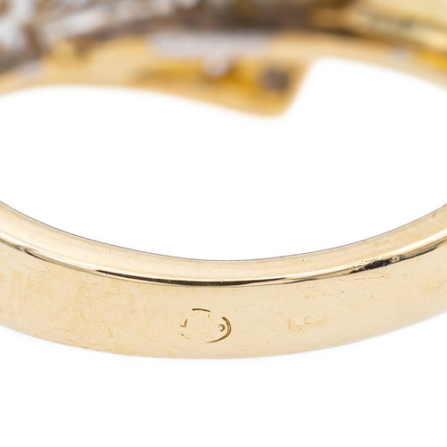 Bague 53 Bague en or jaune et or blanc 18 carats sertie de diamants 58 Facettes 2238742CN