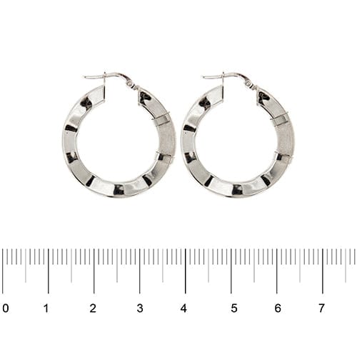 Boucles d'oreilles Boucles d’oreilles à bord ondulé en or blanc 18 ct 58 Facettes 22479
