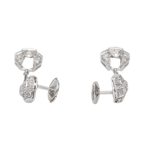 Boucles d'oreilles Boucles d'oreilles en or blanc 18 carats serties de diamants 58 Facettes 2259247CN