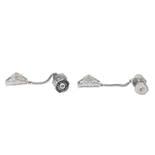 Boucles d'oreilles Boucles d'oreilles en or blanc 18 carats serties de diamants 58 Facettes 2259247CN
