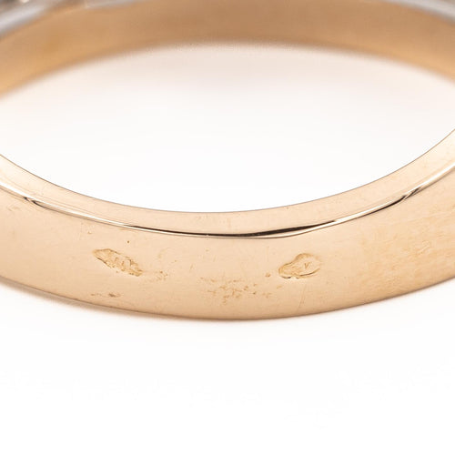 Bague 58 Bague en or rose et or blanc 18 carats pavée de diamants 58 Facettes 2264470CN