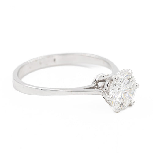 Bague 54 Bague solitaire en or blanc 18 carats avec diamant 1,25 ct 58 Facettes 2270623CN