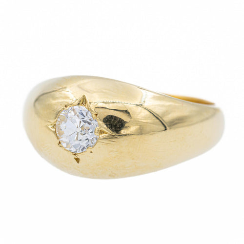 Bague 58 Bague jonc en or jaune 18 carats et diamant taille ancienne 58 Facettes 2270804CN