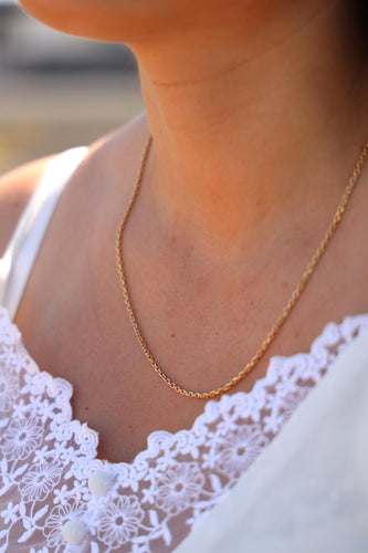 Collier Collier maille forçat en or jaune 18 carats 58 Facettes 2270823CN