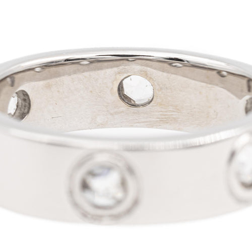 Bague 52 Alliance - Bague en or blanc 18 carats et diamants taille rose 58 Facettes 2282577CN