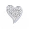 Pendentif Pendentif cœur en or blanc 18 carats et diamants 58 Facettes 2294580CN