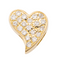 Pendentif Pendentif cœur en or jaune 18 carats et diamants 58 Facettes 2294581CN