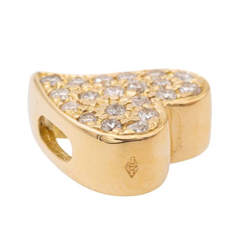 Pendentif Pendentif cœur en or jaune 18 carats et diamants 58 Facettes 2294581CN