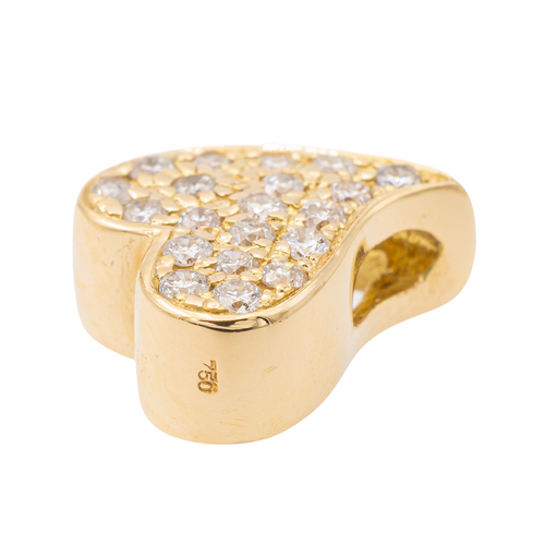 Pendentif Pendentif cœur en or jaune 18 carats et diamants 58 Facettes 2294581CN