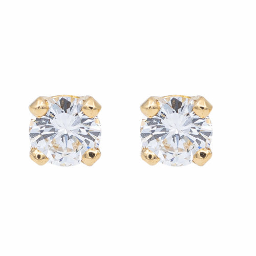 Boucles d'oreilles Boucles d'oreilles puces en or jaune 18 carats et diamants 58 Facettes 2295036CN