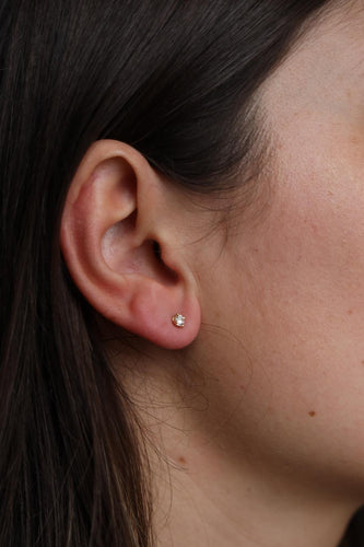 Boucles d'oreilles Boucles d'oreilles puces en or jaune 18 carats et diamants 58 Facettes 2295036CN