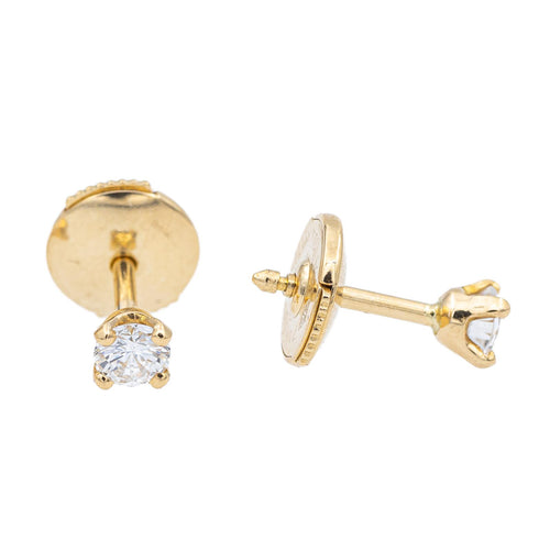 Boucles d'oreilles Boucles d'oreilles puces en or jaune 18 carats et diamants 58 Facettes 2295036CN