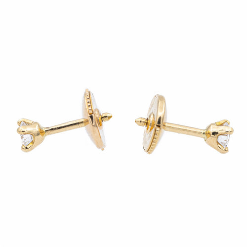 Boucles d'oreilles Boucles d'oreilles puces en or jaune 18 carats et diamants 58 Facettes 2295036CN