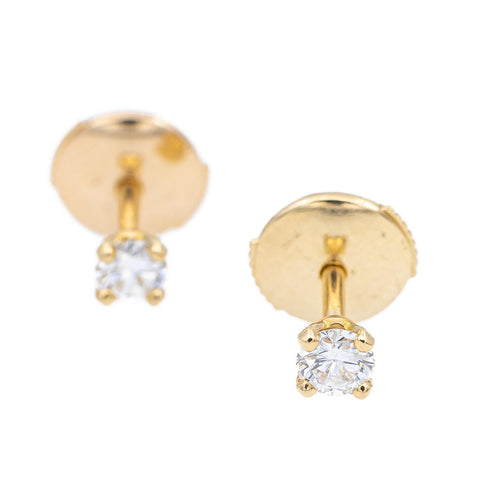 Boucles d'oreilles Boucles d'oreilles puces en or jaune 18 carats et diamants 58 Facettes 2295036CN