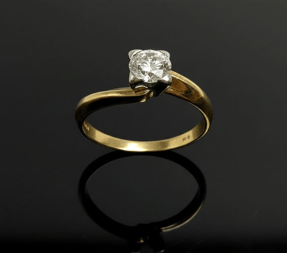 Bague Salvini - Bague solitaire en or jaune 18 carats et diamant 0,40 ct 58 Facettes