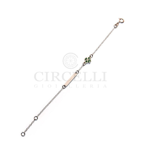 Pulsera Pulsera quadrifoglio esmaltada en oro blanco de 18 ct 58 Facettes CB02OB03M0TFC