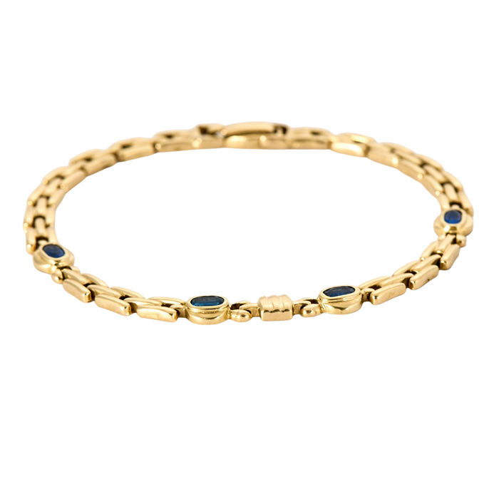 Pulsera de zafiro en oro amarillo