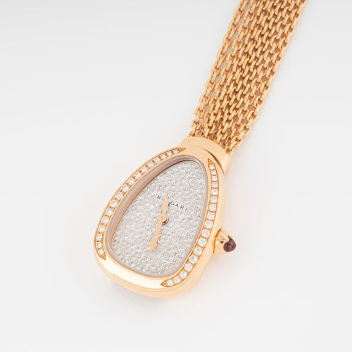 Montre Bulgari - Montre Serpenti en or rose et diamants 58 Facettes 1