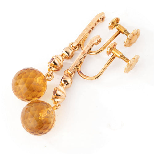 Boucles d'oreilles Chanel - Boucles d'oreilles Mademoiselle en or jaune 18k et citrine, rubellite, améthyste, diamant 58 Facettes