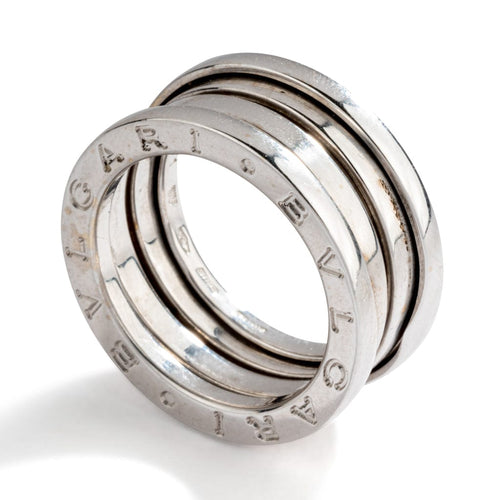Bague 56 Bvlgari - Bague B.Zero1 moyen modèle en or gris 58 Facettes