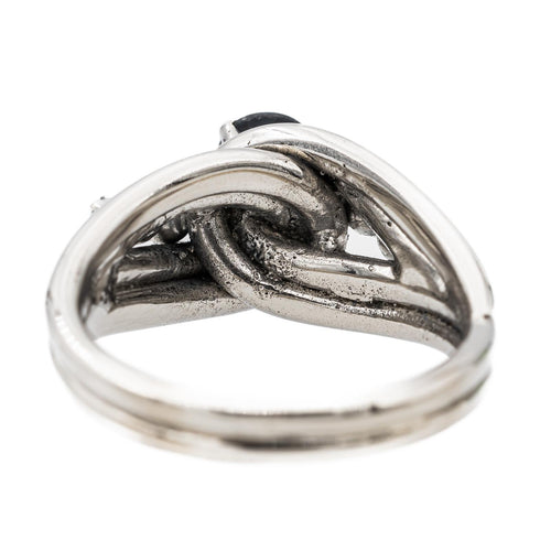 Bague 53 Bague en or blanc 18 carats avec saphir et diamants 58 Facettes 2308979CN