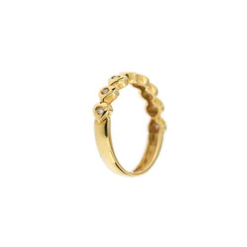 Bague 54 Bague rivière en or jaune 18 kt et diamants 58 Facettes 23130