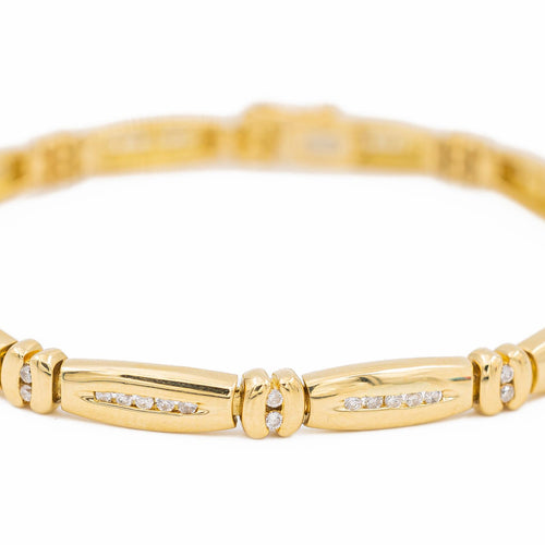 Bracelet Bracelet en or jaune 18 carats serti de diamants 58 Facettes 2314034CN