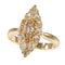 Bague 59 Bague marquise ancienne en or rose 18K et diamants 58 Facettes 23271-0585