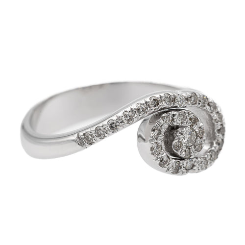 Bague 54 Bague pavée en or blanc 18 carats et diamants 58 Facettes 2328932CN
