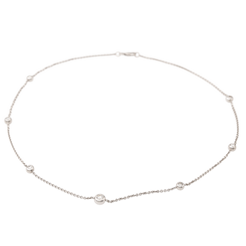 Collier Collier en or blanc 18 carats serti de diamants 58 Facettes 2328938CN