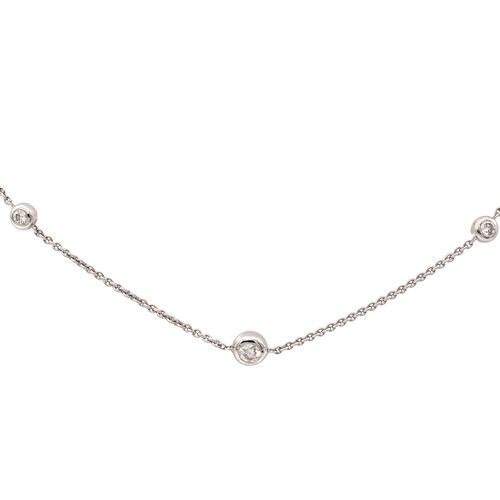 Collier Collier en or blanc 18 carats serti de diamants 58 Facettes 2328938CN